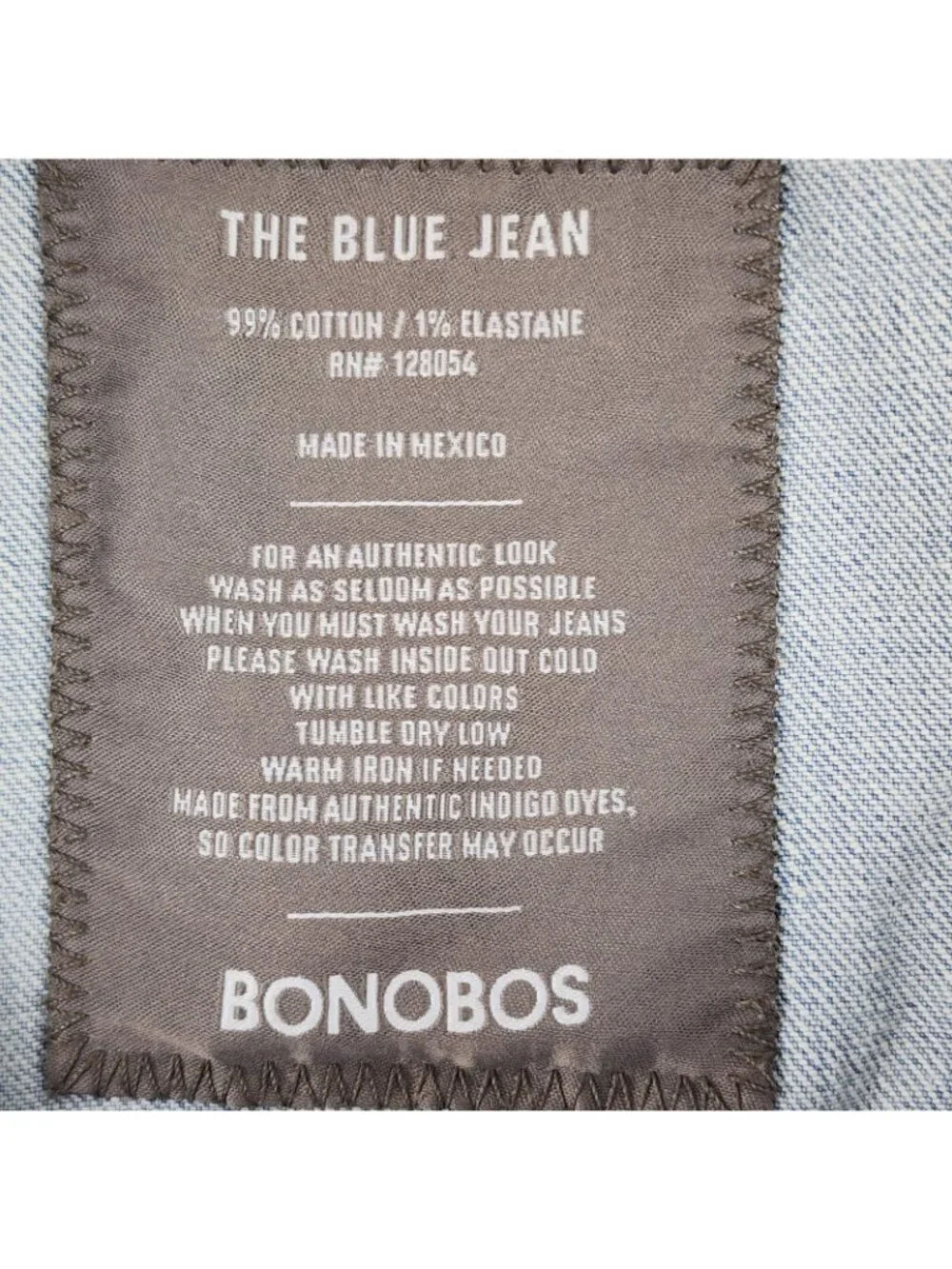 Bonobos Jeans Mens 36x30 The Blue Jean Slight Distress 5-Pocket Denim